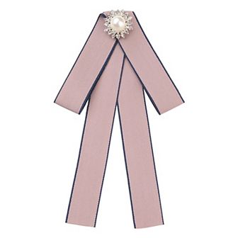 Women's Bow Brooches Pre-tied Ribbon Elegant Brooch Pin Bow Tie