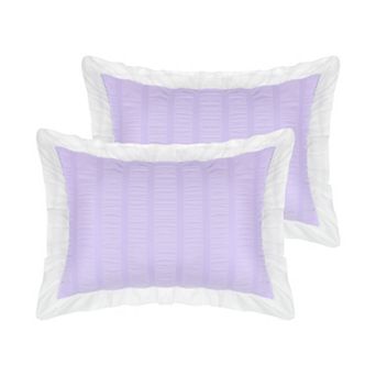 Polyester Pillow Shams With Ruffles Pleated, Envelope Closed 2 pc Chic Princess 20"x30"