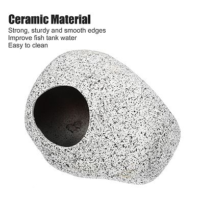 Fish Tank For Aquatic Pets To Breed Play Rest Aquarium Hideaway Rock Cave Ceramic