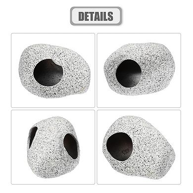 Fish Tank For Aquatic Pets To Breed Play Rest Aquarium Hideaway Rock Cave Ceramic