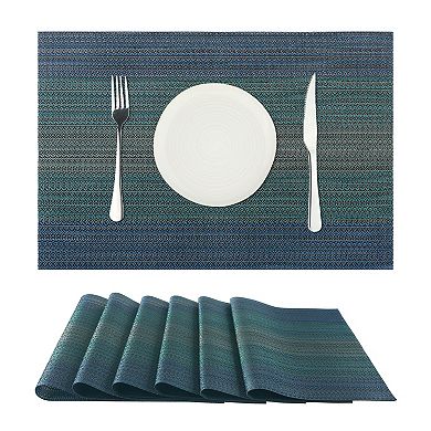 Placemats Set Of 6 Vinyl Place Mats For Dining Table