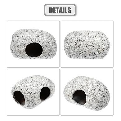 Fish Tank For Aquatic Pets To Breed Play Rest Aquarium Hideaway Rock Cave Ceramic