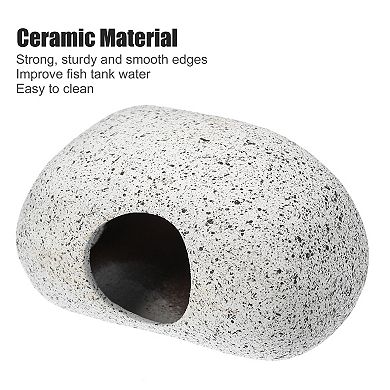 Fish Tank For Aquatic Pets To Breed Play Rest Aquarium Hideaway Rock Cave Ceramic