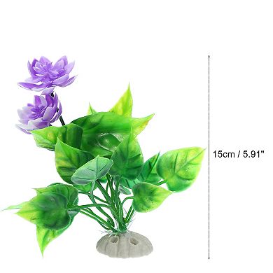 2pcs Fish Tank Aquarium Decorations Plants Pe Ceramics Plants For Aquarium Decor 5.91"