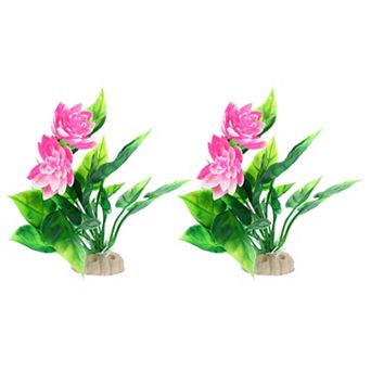 2 pc Fish Tank Aquarium Decorations Plants Pe Ceramics Plants For Aquarium Decor 5.91"