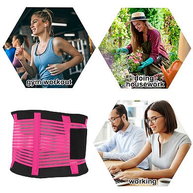 Back Brace Lumbar Support Mesh Design Adjustable Straps Lower Back Brace Size S