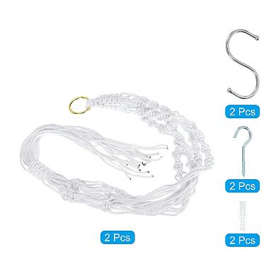 Macrame Hanging Planter, 2 Pack 39" Plant Holders For Indoor Decor