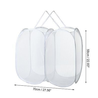 1 Pcs 140l Folding Laundry Basket Portable Hamper Basket For Bathroom