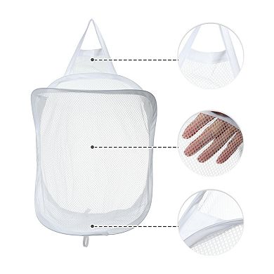 1 Pcs 20l Wall-mounted Folding Laundry Basket Hamper Basket For Bathroom 11.81"x7.09"x15.75"