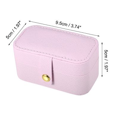 Mini Square Jewelry Box Jewelry Organizer Box For Travel For Trip Black 1 Pcs