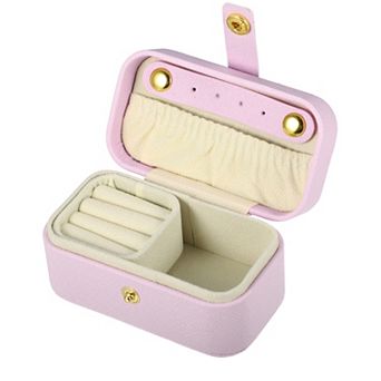 Mini Square Jewelry Box Jewelry Organizer Box For Travel For Trip Black 1 pc