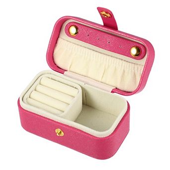 Mini Square Jewelry Box Jewelry Organizer Box For Travel For Trip Black 1 pc