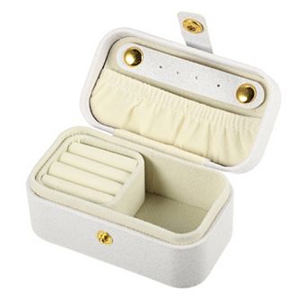 Mini Square Jewelry Box Jewelry Organizer Box For Travel For Trip Black 1 pc