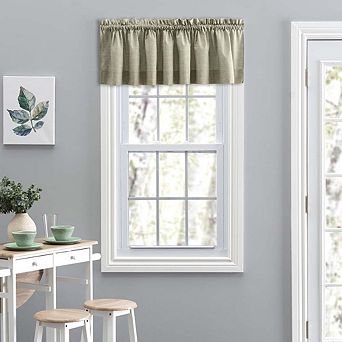 Lisa Solid Color Poly Cotton Duck Fabric Curtain Tailored Valance 1.5" Rod Pocket