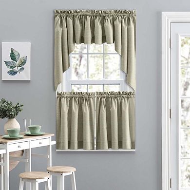 Lisa Solid Color Poly Cotton Duck Fabric Curtain Tailored Valance 1.5" Rod Pocket