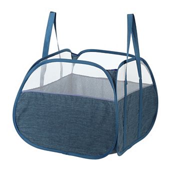 1 pc 90l Folding Laundry Basket Breathable Hamper Basket For Bathroom