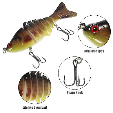 Jerk Baits For Bass Fishing For Bass, Trout, Salmon Floating Jerk Baits Bass Fishing Bass Trout Salmon Floating Portable Fishing Rod Fixed Ball Wear Resistants Durable For Tool