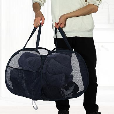 1 Pcs 90l Folding Laundry Basket Portable Hamper Basket For Bathroom