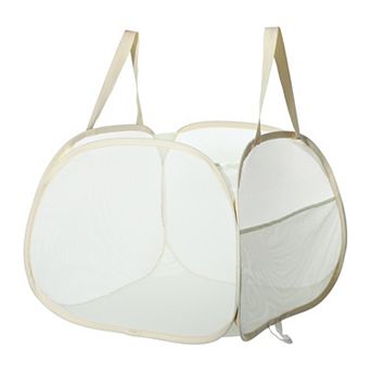 1 pc 90l Folding Laundry Basket Portable Hamper Basket For Bathroom