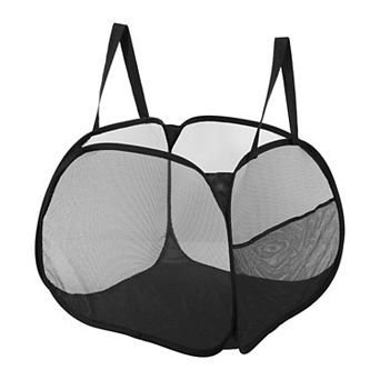 1 pc 90l Folding Laundry Basket Portable Hamper Basket For Bathroom