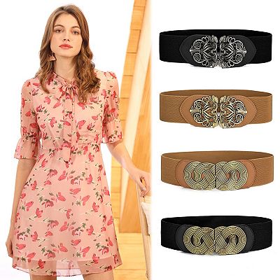 Knot Woven Metal Interlocking Buckle Elastic Waist Cinch  display picture 1