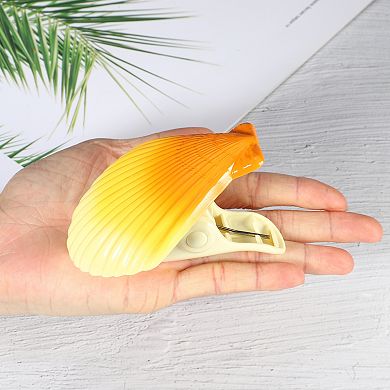 4 Pcs Shell Abs Metal Clothespins For Clothes Craft Pictures Party