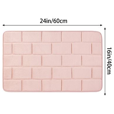 Memory Foam Bath Mat Soft Absorbent Non-slip Thick Dry Fast Rug Bathroom Floor Tub 16" X 24"