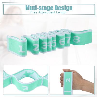Yoga Stretching Band Yoga Stretch Strap With 8 Loops Elastic