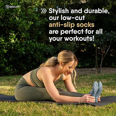 Gripjoy Women's Low Cut Socks With Grips (pack Of 3)