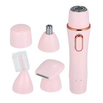 4 in 1 Usb Electric Hair Trimmer Removers For Eyebrow, Legs, Bikini, Nose Pink