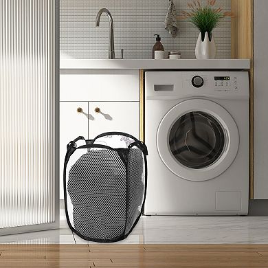 1 Pcs 40l Folding Laundry Basket Durable Folding Laundry Hamper 11.81"x11.81"x18.90"