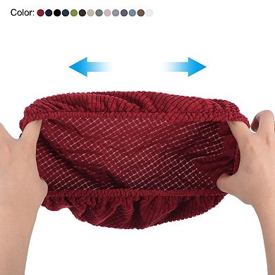 11" Round Bar Stool Cover, 4 Pack Washable Elastic Stool Cushion Cover for Diameter 11"-16" Chair