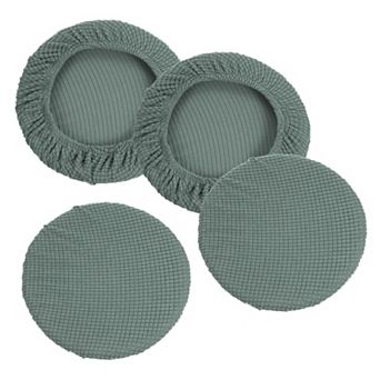 11" Round Bar Stool Cover, 4 Pack Washable Elastic Stool Cushion Cover For Diameter 11"-16" Chair