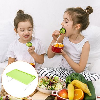 Breakfast Tray Table With Folding Legs Laptop Snack Desk For Eating