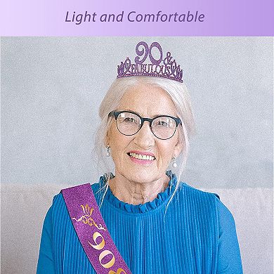 90th Birthday Sash And Tiara For Women