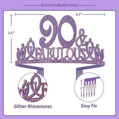 90th Birthday Sash And Tiara For Women