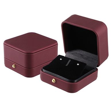 1pcs Earrings Box Jewelry Display Stand Earrings Organizer Case Plastic Gift Box For Wedding Red