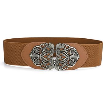 Wide Elastic Vintage High Stretchy Retro Waist Belt With Buckle For Women