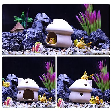 Fish Tank Decoration Stone For Aquatic Pets To Breed Play Rest Beige Yellow