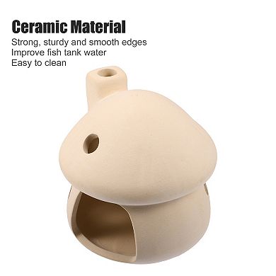 Fish Tank Decoration Stone For Aquatic Pets To Breed Play Rest Beige Yellow