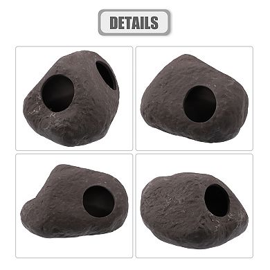 Fish Tank Decoration Stone For Aquatic Pets To Breed Rest Brown 5.24"x3.82"x2.95"