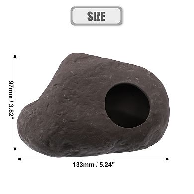 Fish Tank Decoration Stone For Aquatic Pets To Breed Rest Brown 5.24"x3.82"x2.95"