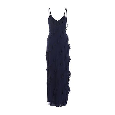 Quiz Women s Chiffon Ruffle Maxi Dress