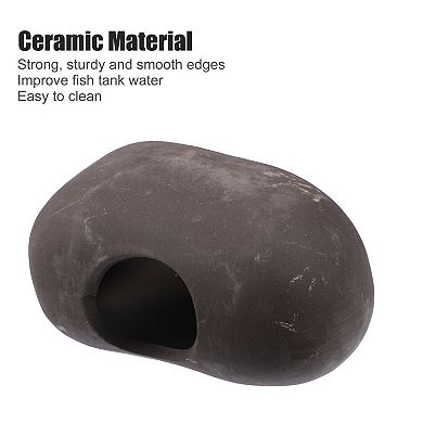 Fish Tank Decoration Stone For Aquatic Pets To Breed Play Rest Brown