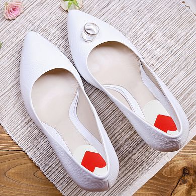 Heel Support Cup Pads Cushion Orthotic Insole Love Pattern Size 40-46 2pcs