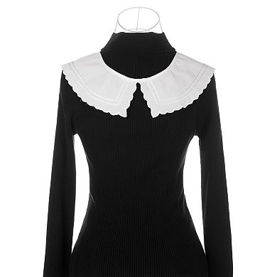 Detachable False Collar, Embroidery Mini Cape Neck Fake Collar