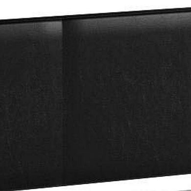 Shirin Twin Size Bed, Wood, Nailhead Trim, Upholstered Headboard, Black