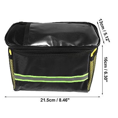 Handlebar Bag with Phone Holder Mesh Side Pocket Front for Mountain Bike