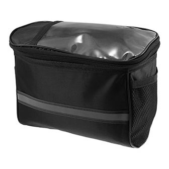 Handlebar Bag with Phone Holder Mesh Side Pocket Front for Mountain Bike