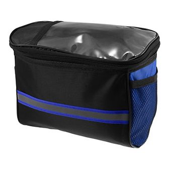 Handlebar Bag with Phone Holder Mesh Side Pocket Front for Mountain Bike